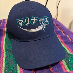 VTG Seattle Mariners Japanese Logo adjustable hat, OSFM, good condition, rare